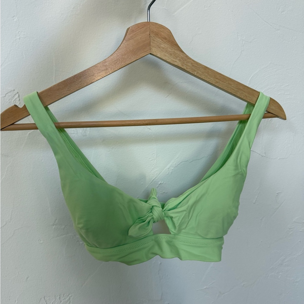 AERIE light green bikini top tie front
